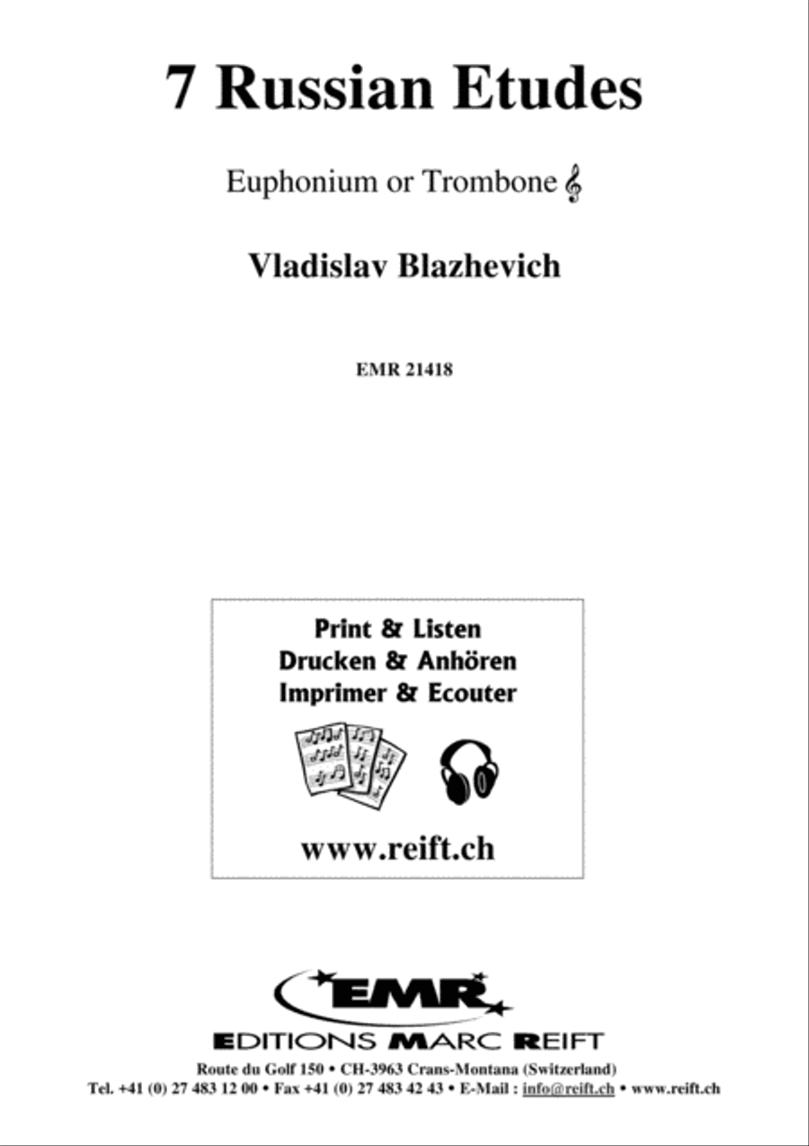 7 Russian Etudes Euphonium scores gallery preview page 2