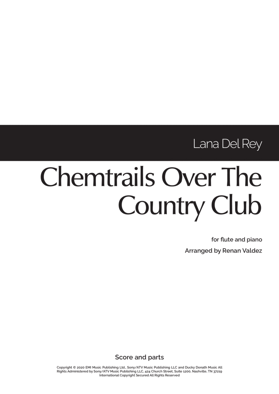 Chemtrails Over The Country Club Flute scores gallery preview page 1