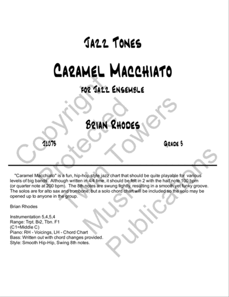 Caramel Macchiato Caramel Macchiato Jazz Ensemble scores gallery preview page 2