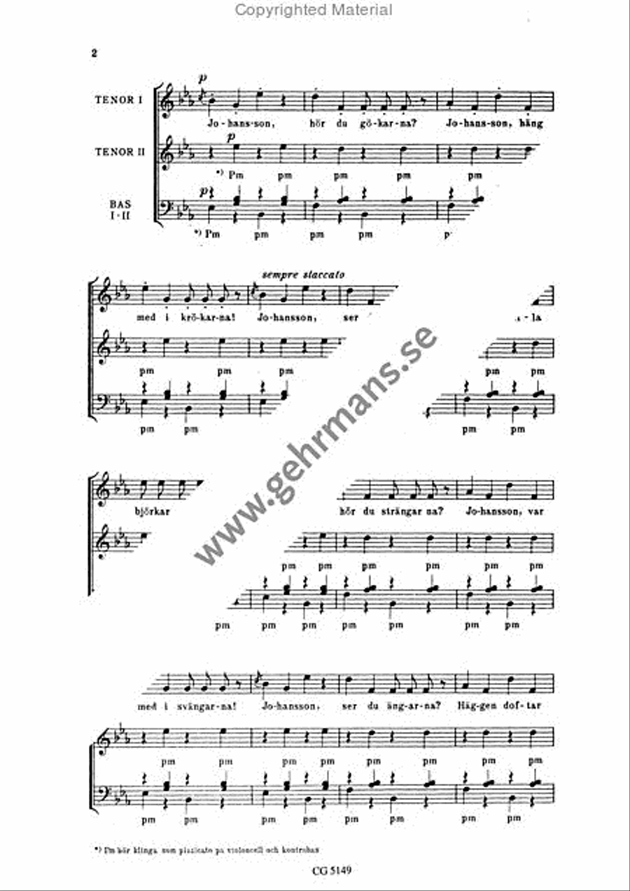 Roslagsvar Men's Choir scores gallery preview page 3