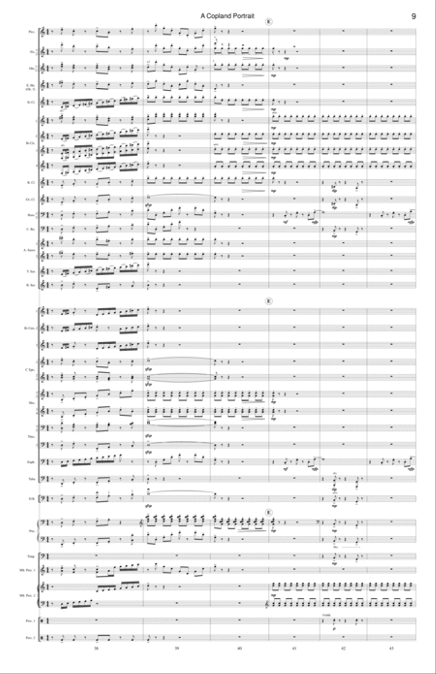 A Copland Portrait Concert Band scores gallery preview page 6