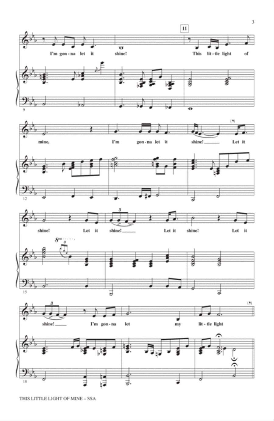This Little Light Of Mine SSA scores gallery preview page 2