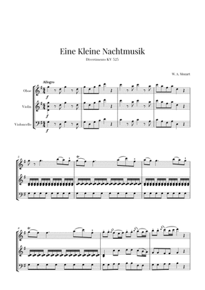 Book cover for Eine Kleine Nachtmusik for Oboe, Violin and Cello