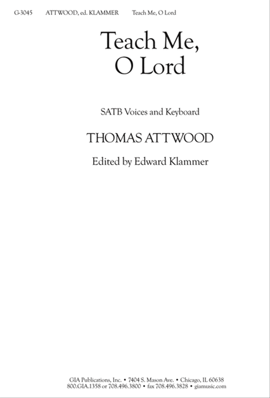 Teach Me, O Lord 4-Part scores gallery preview page 1