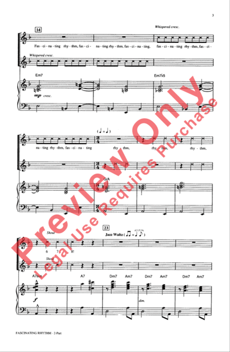 Fascinating Rhythm 2-Part scores gallery preview page 3