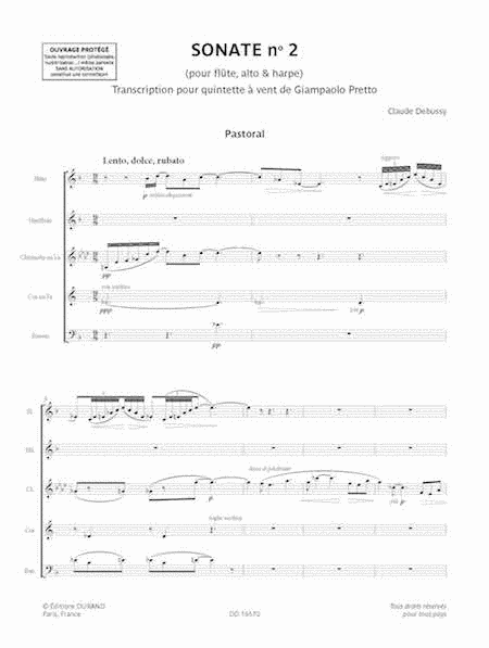 Sonate No. 2 (for Flute, Viola, and Harp)