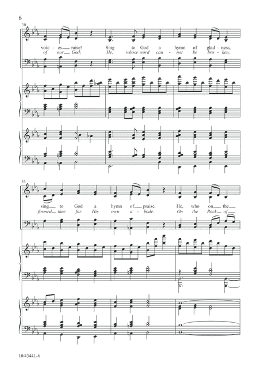 Easter Hymn of Praise 4-Part scores gallery preview page 6