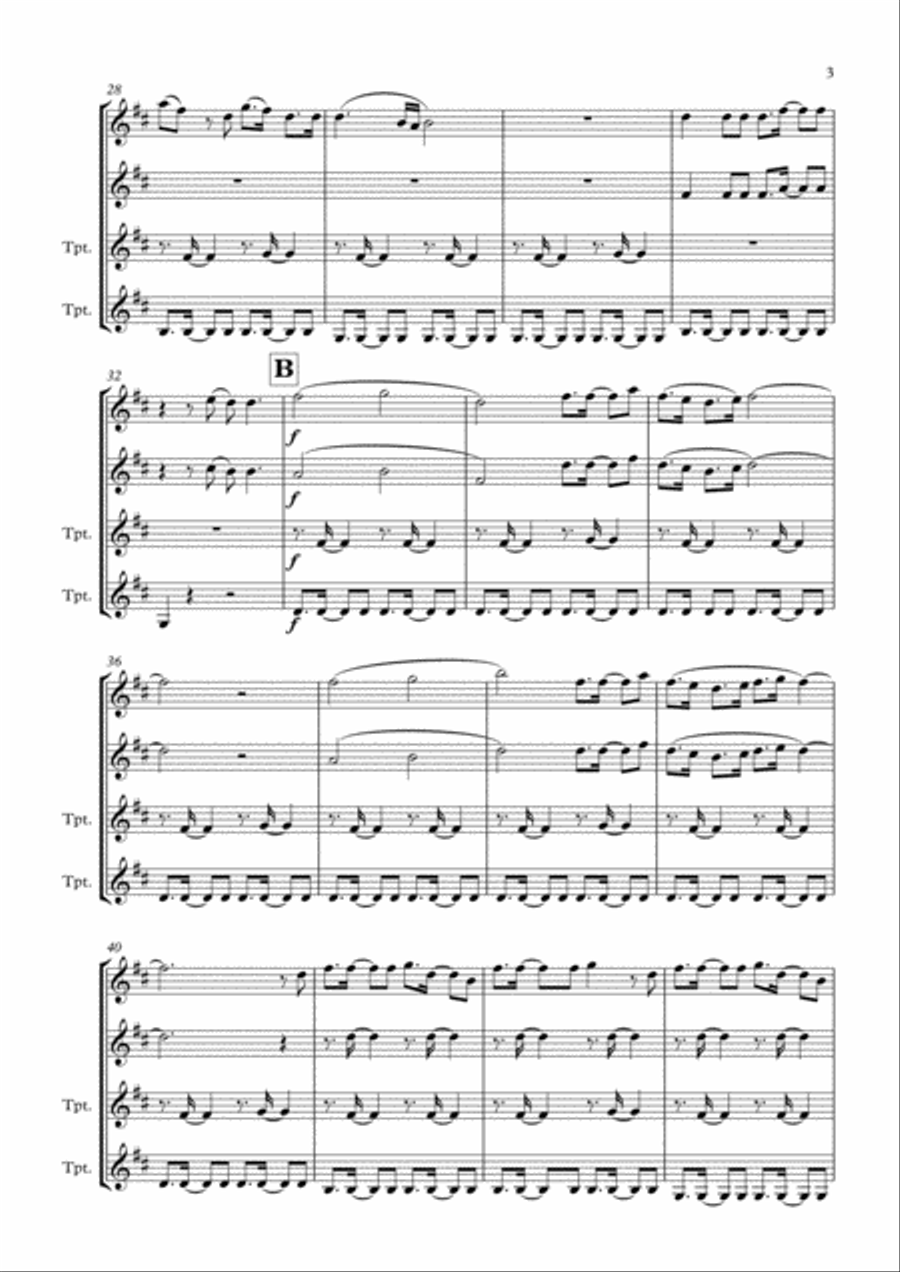 I Lived I Lived Brass Ensemble scores gallery preview page 3