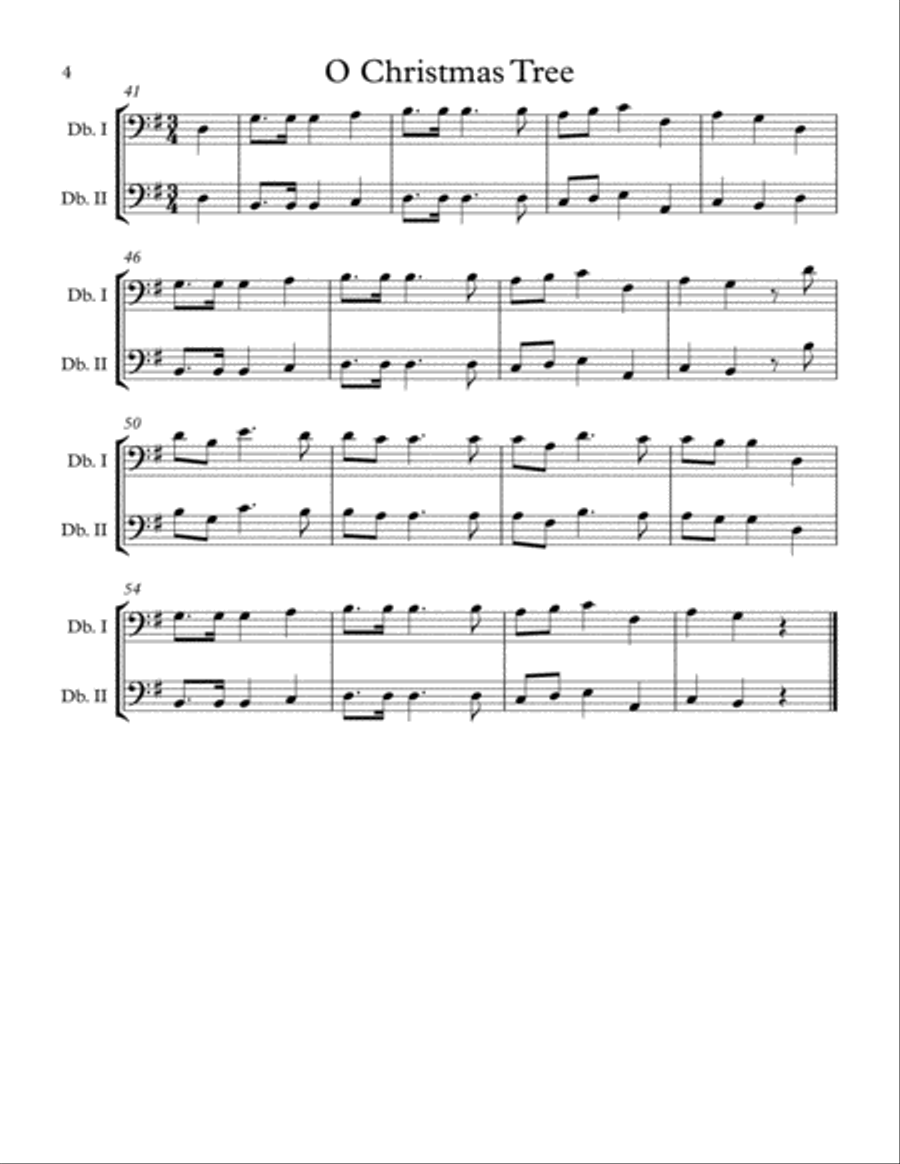 Easy Christmas Duets for Early Intermediate Bass Duet Volume 3 String Duet scores gallery preview page 4