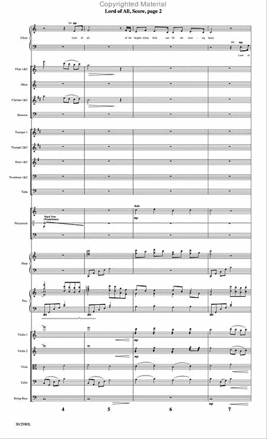 Lord of All - Orchestral Score and Parts Choir scores gallery preview page 3