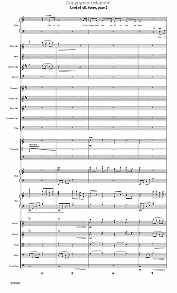 Lord of All - Orchestral Score and Parts