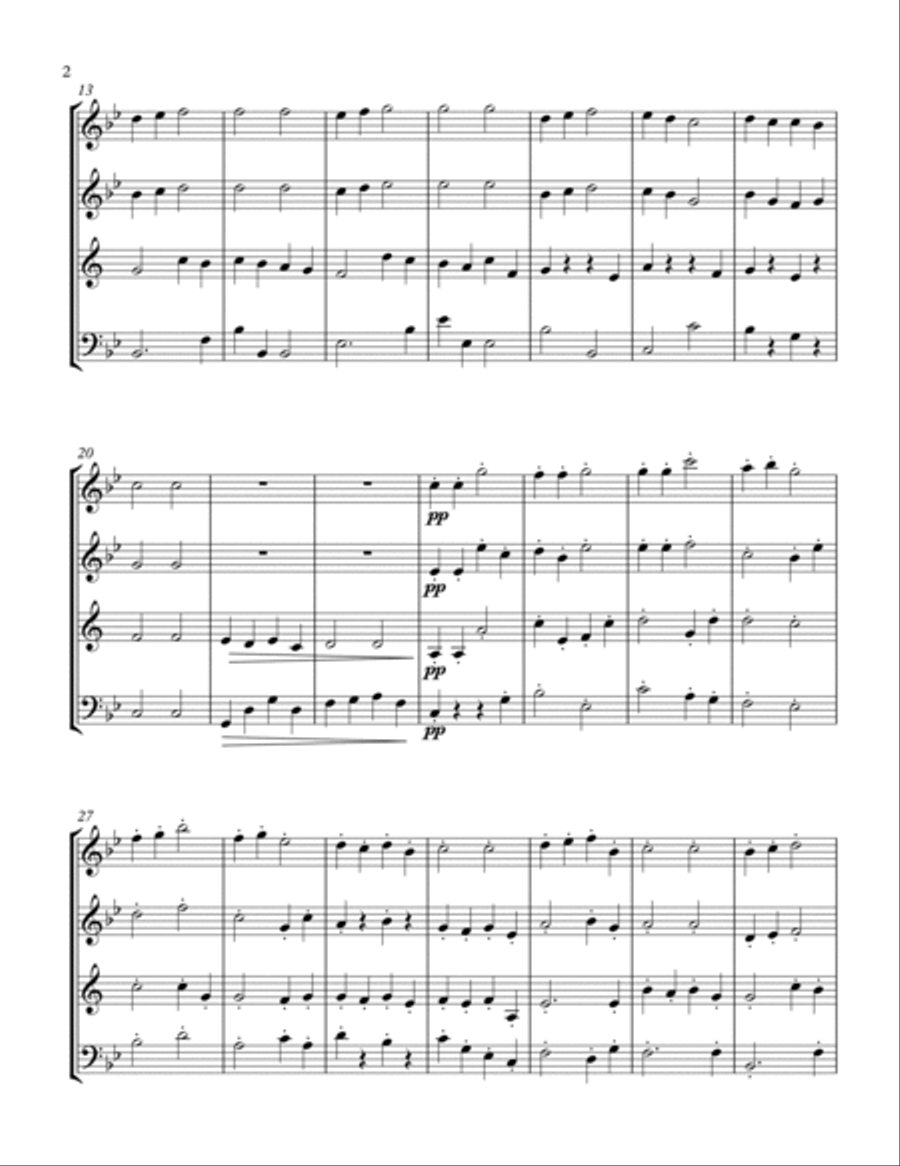 Personent hodie (for wind quartet) Personent hodie (for wind quartet) Woodwind Quartet scores gallery preview page 2