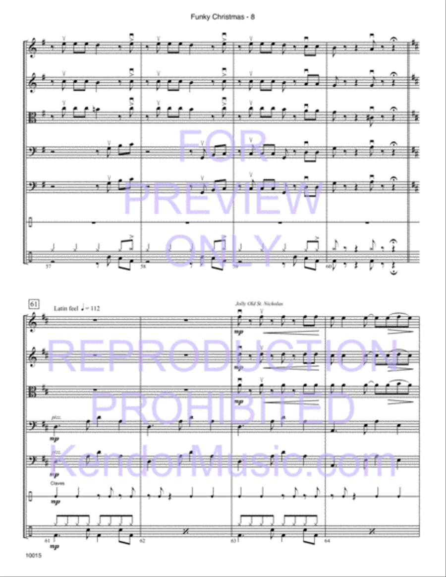 Funky Christmas String Orchestra scores gallery preview page 10