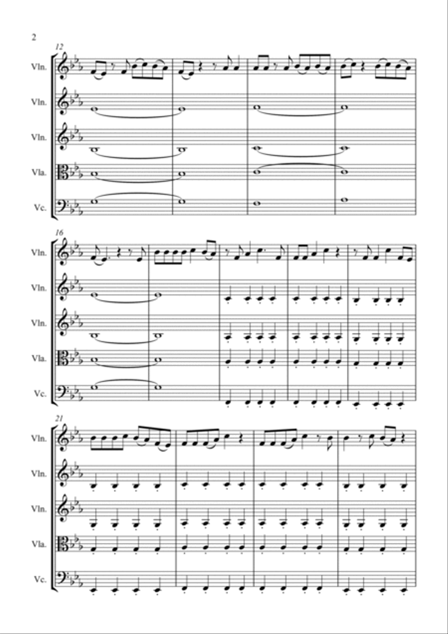 Wildest Dreams String Quartet scores gallery preview page 2