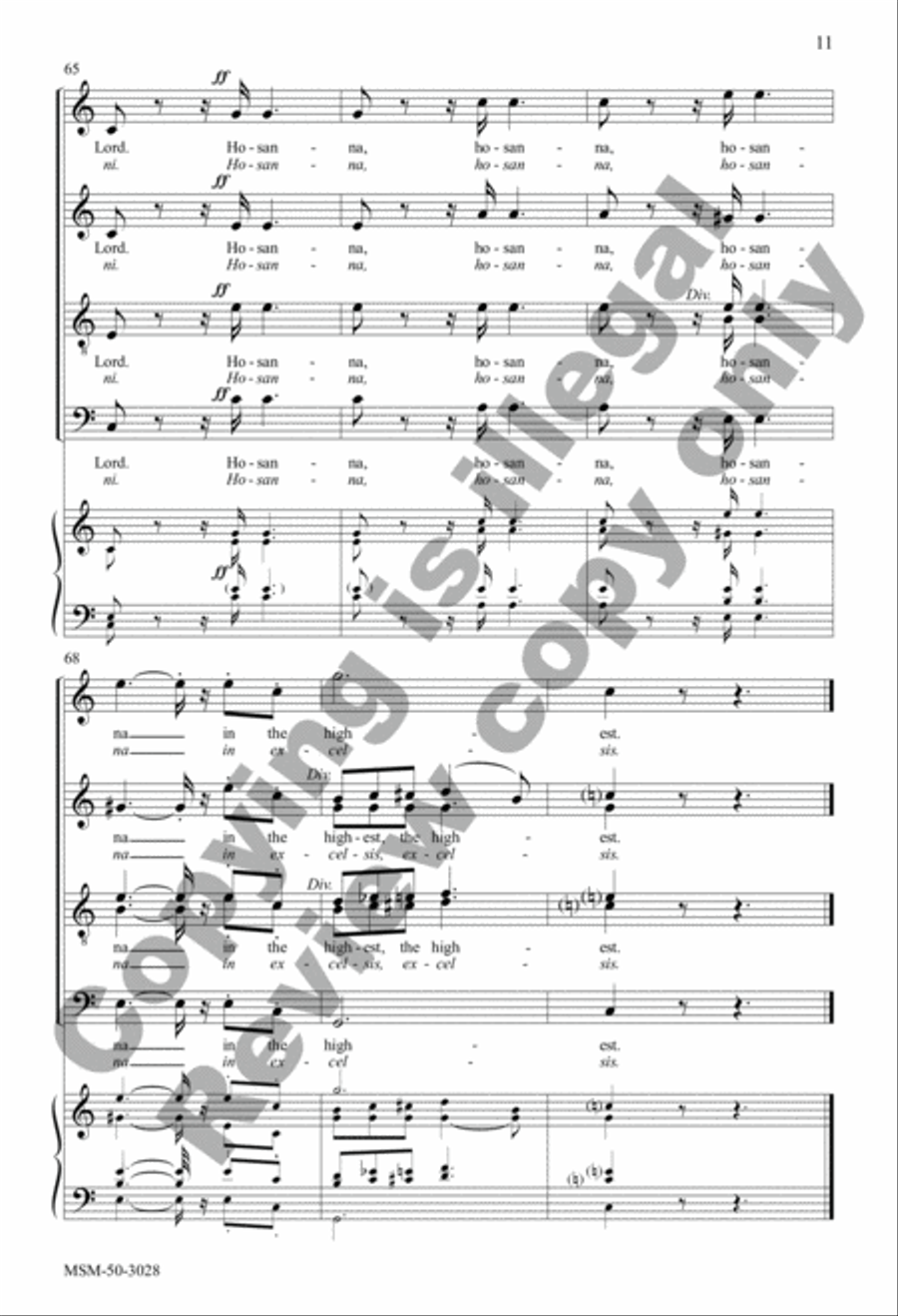 Sanctus and Benedictus 4-Part scores gallery preview page 11