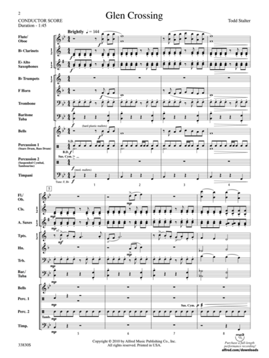 Glen Crossing Concert Band scores gallery preview page 2