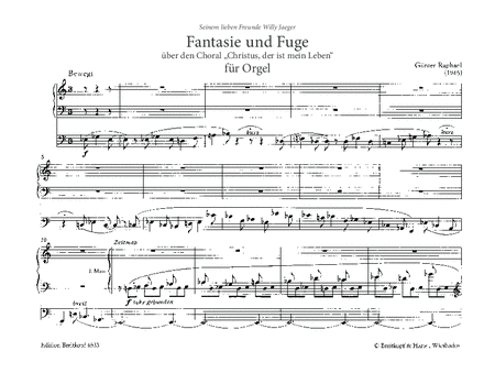 Fantasia and Fugue on the Chorale "Christus, der ist mein Leben"