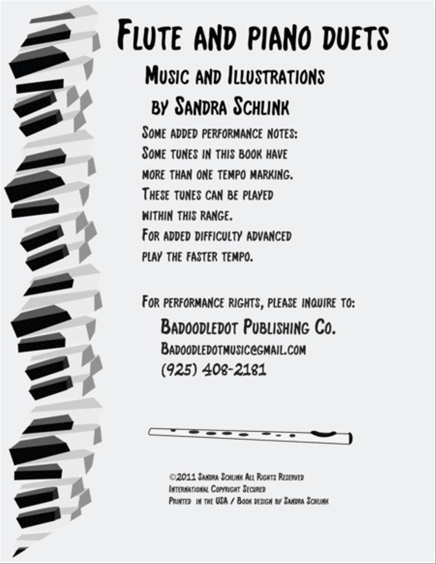 Flute and Piano Duets Flute Duet scores gallery preview page 1