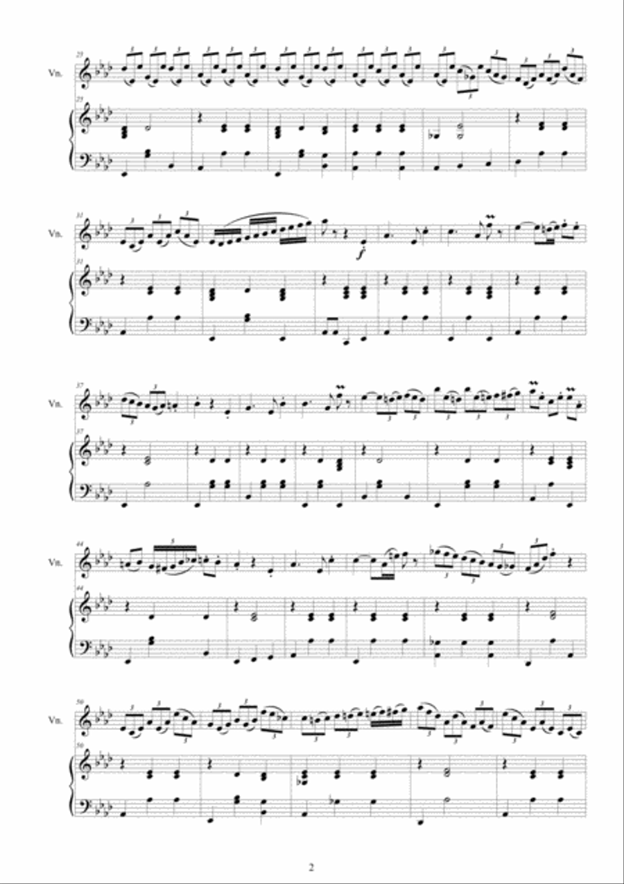 Cara - Two Violin Waltzes for Violin and Piano - Scores and Part Violin Solo scores gallery preview page 2