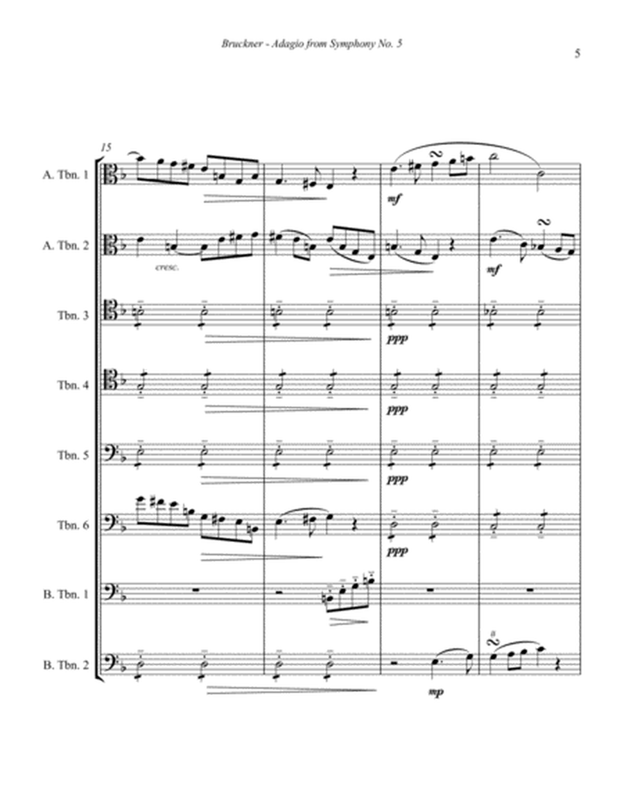 Symphony No. 5 Adagio for 8-part Trombone Ensembleo