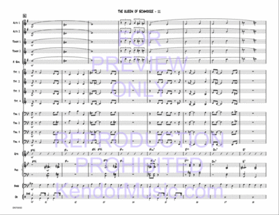 Queen Of Schmooze, The (Full Score) Jazz Ensemble scores gallery preview page 12