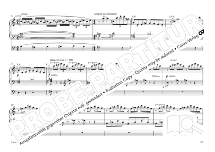 Tournemire: Funf Improvisationen fur Orgel solo Organ Solo scores gallery preview page 33