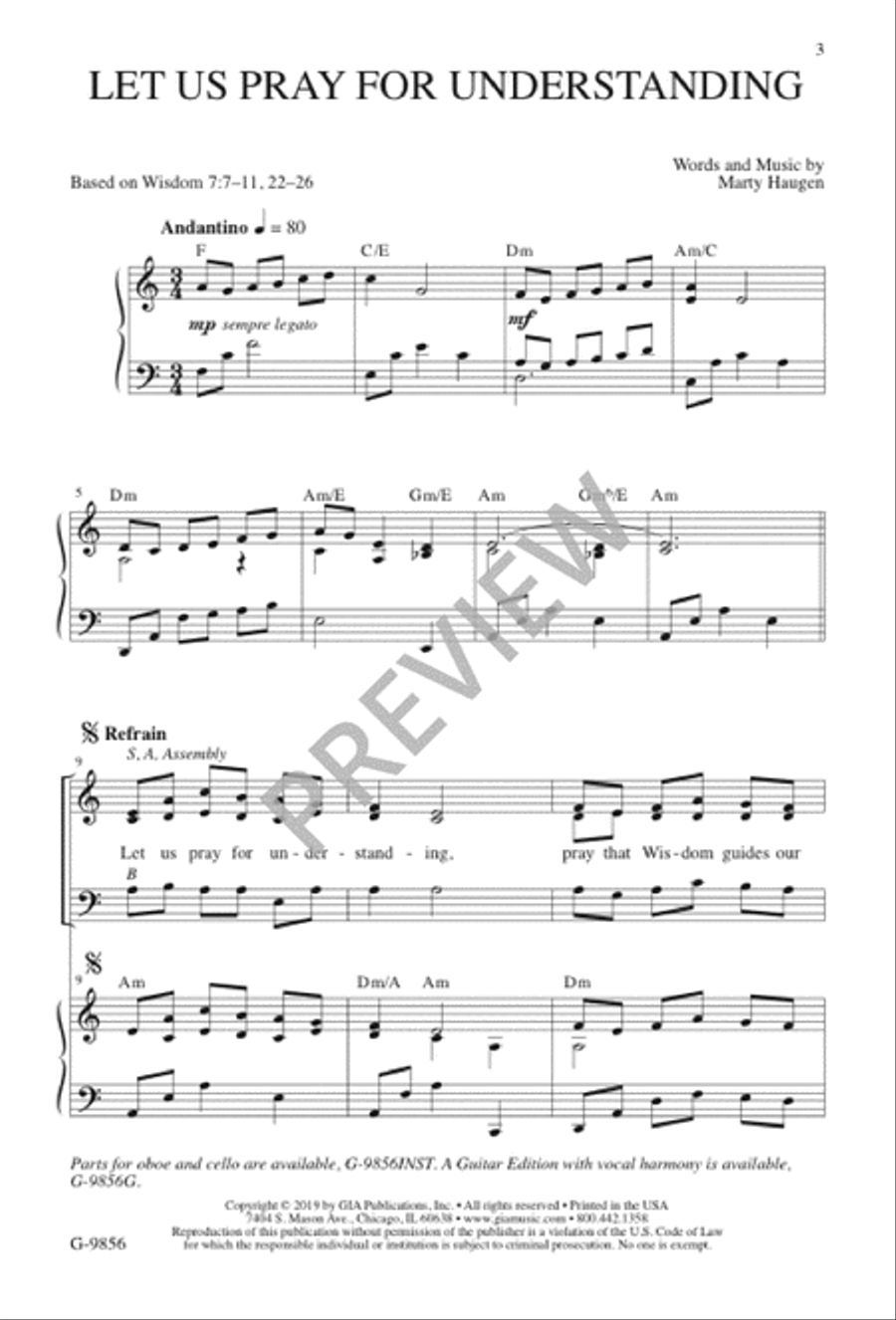 Let Us Pray for Understanding 3-Part scores gallery preview page 4