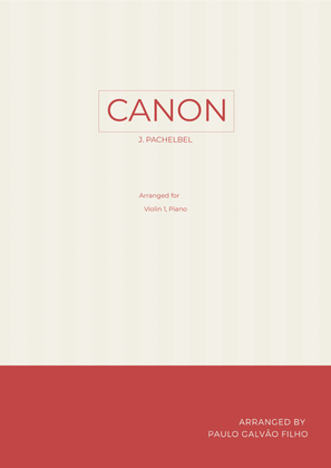 Book cover for CANON IN D - VIOLIN & PIANO