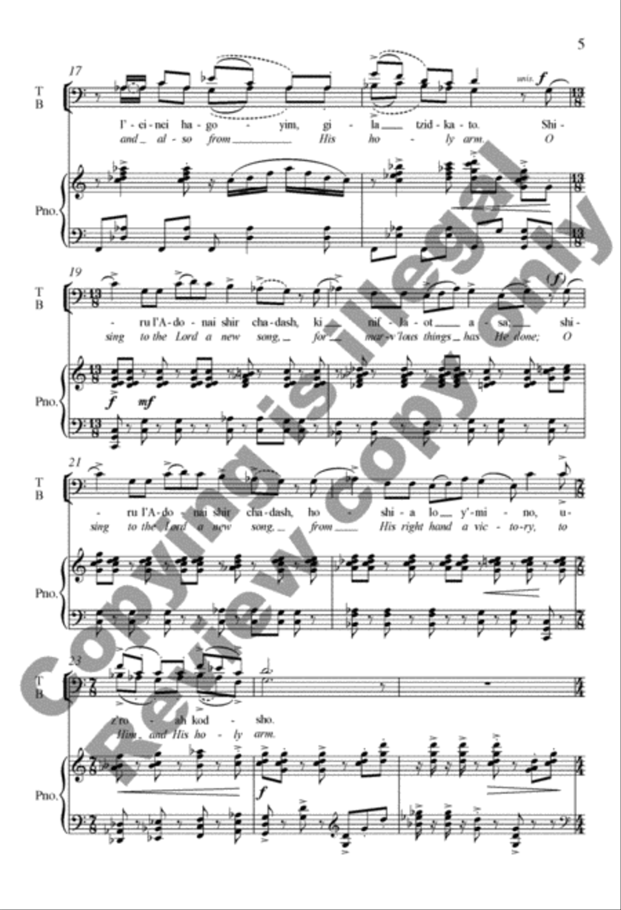 A New Psalm (Psalm 98) A New Psalm (Psalm 98) TTB scores gallery preview page 5