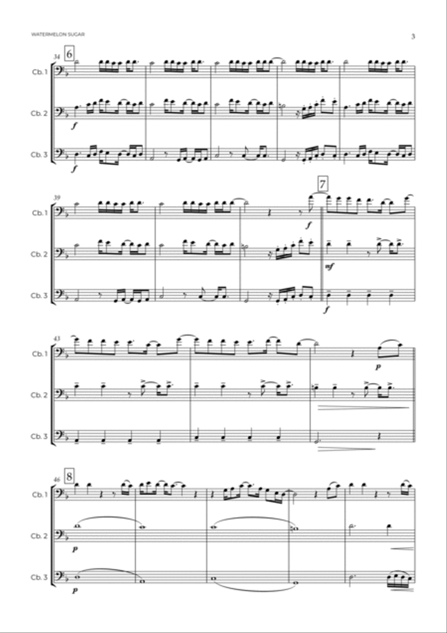Watermelon Sugar Watermelon Sugar String Trio scores gallery preview page 4