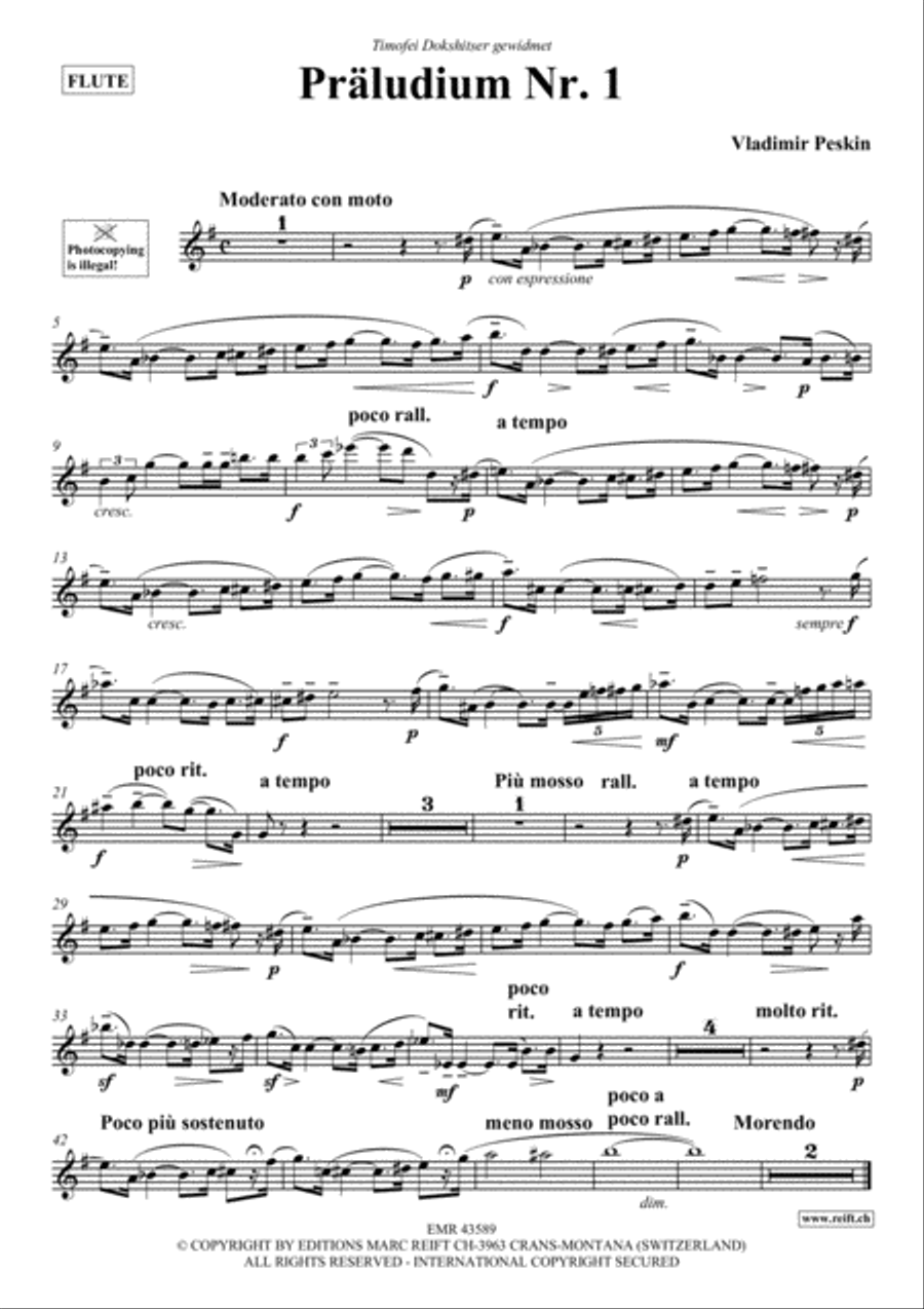 Praludium No. 1 Praludium No. 1 Flute Solo scores gallery preview page 2