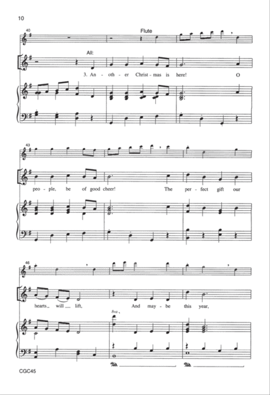 Why the Chimes Rang Unison Choir scores gallery preview page 10
