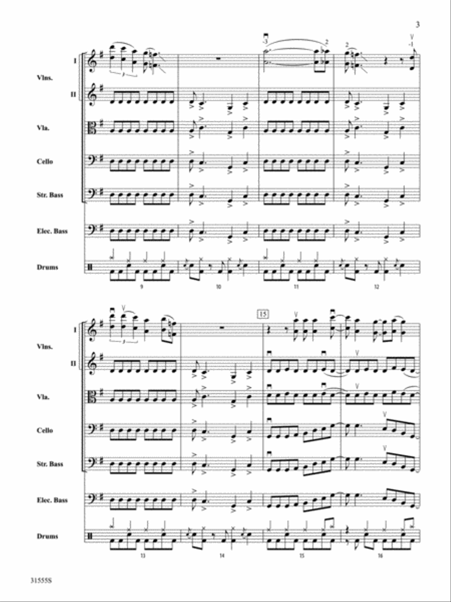 Led Zeppelin Medley String Orchestra scores gallery preview page 3
