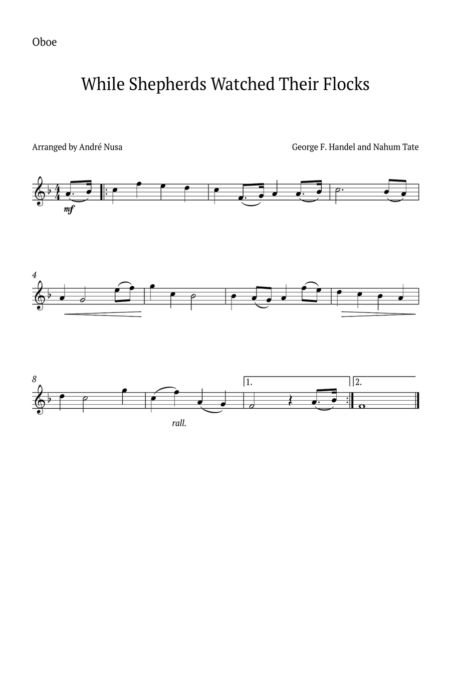 While Shepherds Watched Their Flocks Small Ensemble scores gallery preview page 3