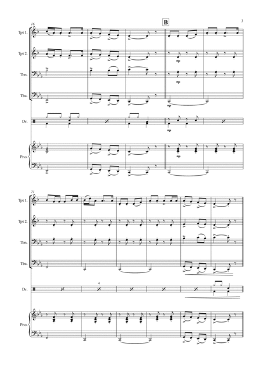 Wellerman Brass Quartet scores gallery preview page 3