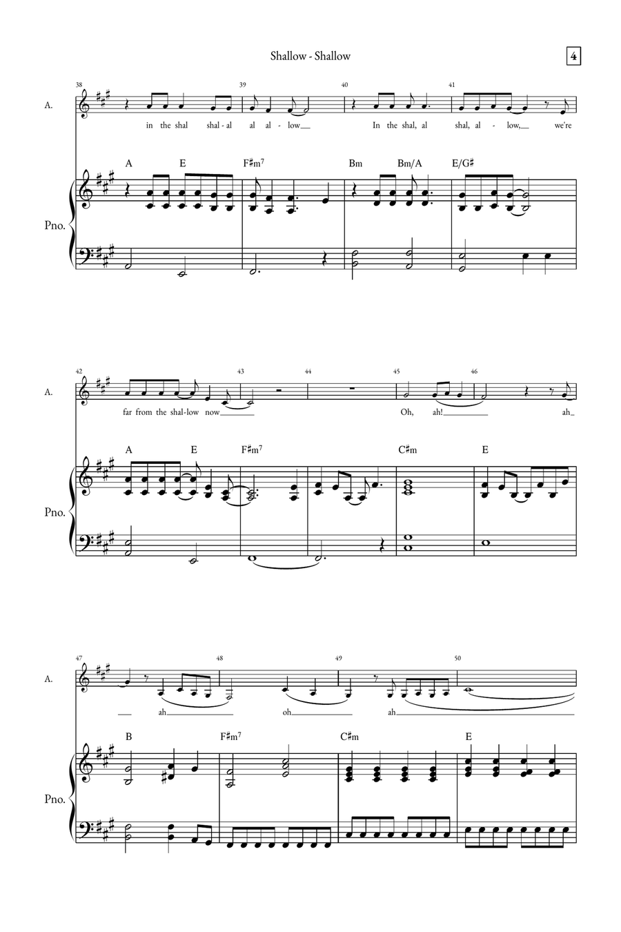 Shallow A Cappella scores gallery preview page 4