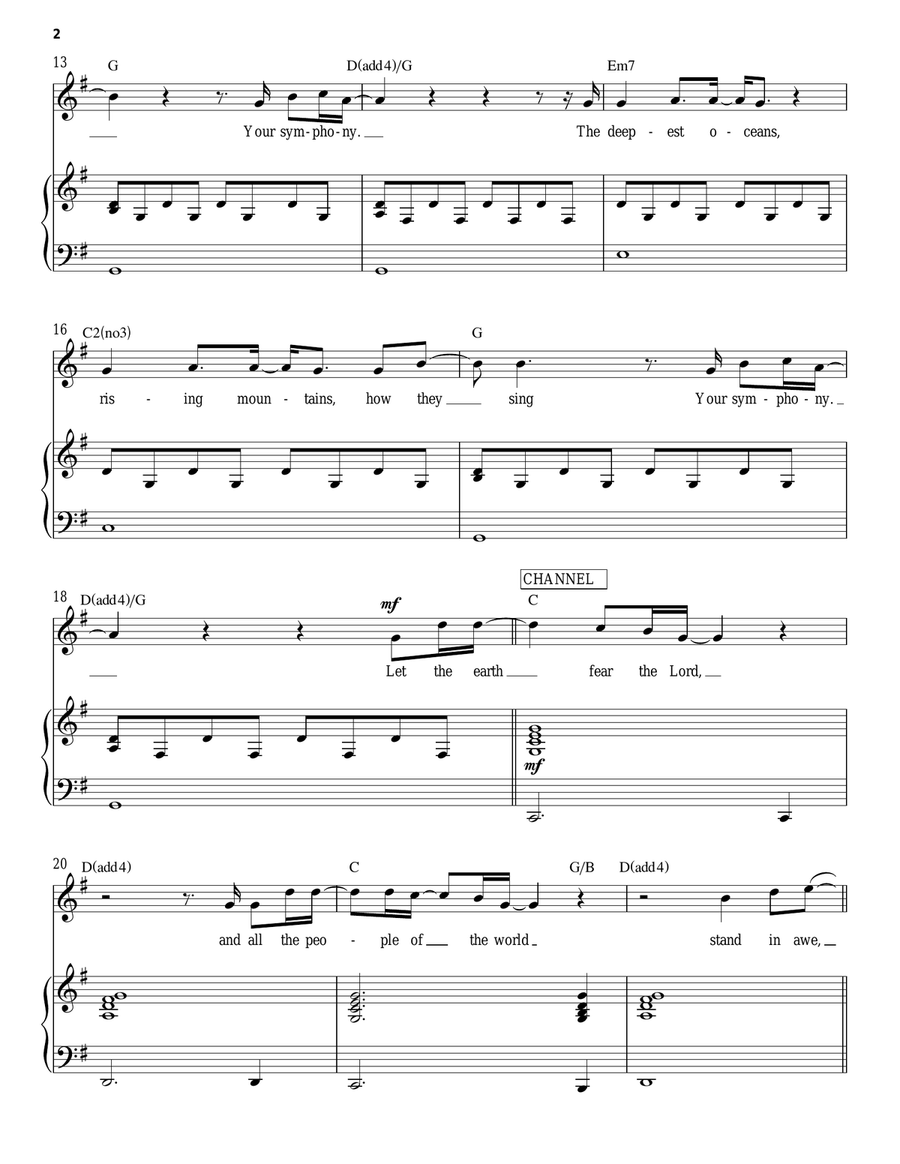 Symphony Piano, Vocal, Guitar scores gallery preview page 2