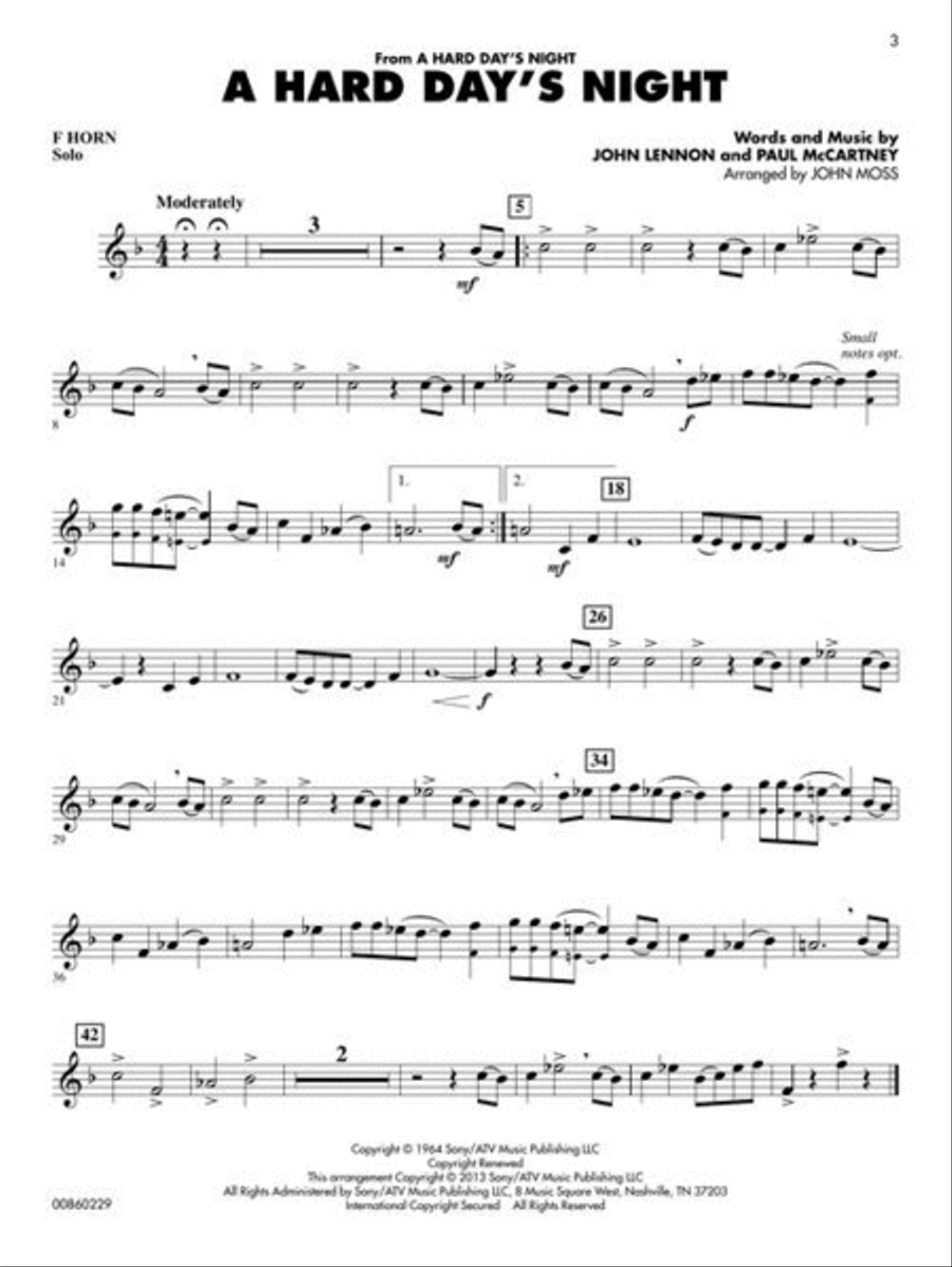 The Beatles Concert Band Methods scores gallery preview page 5