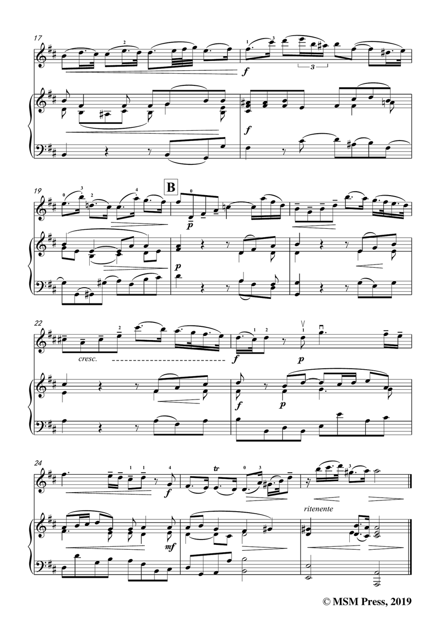Handel-Violin Sonata,in D Major,HWV 371(Op.1 No.13),for Violin and Piano Violin Solo scores gallery preview page 5