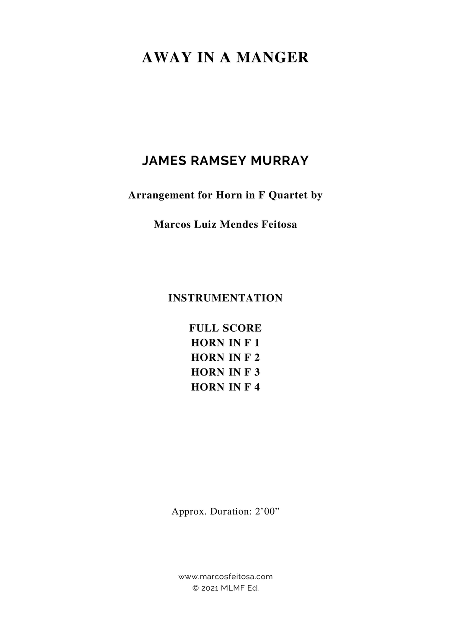 Away in a Manger - Horn in F Quartet Brass Quartet scores gallery preview page 2