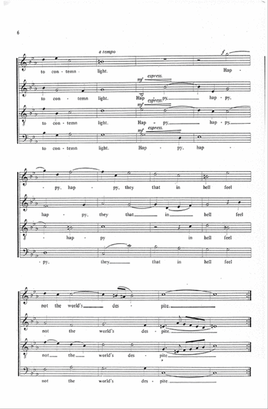 Flow My Tears 4-Part scores gallery preview page 6