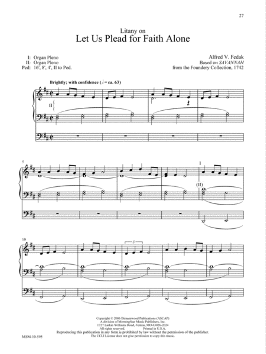 A Wesley Organbook: Eight Hymn Tune Preludes Organ scores gallery preview page 6