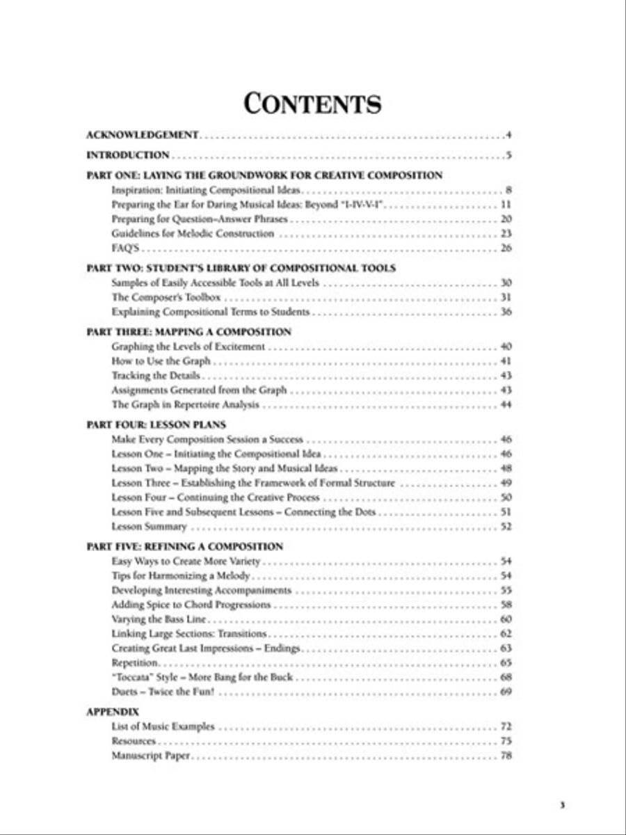 Piano Teacher's Guide to Creative Composition Piano Method scores gallery preview page 3
