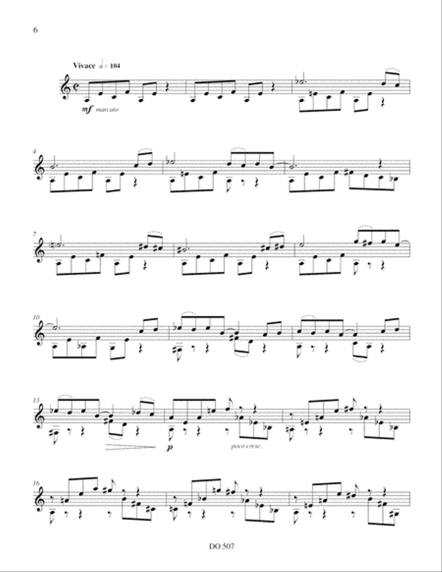 Introduction et Vivace Classical Guitar scores gallery preview page 6