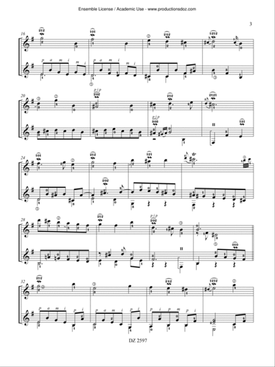 Pièces de clavecin pour 2 guitares, vol. 2 Classical Guitar scores gallery preview page 3
