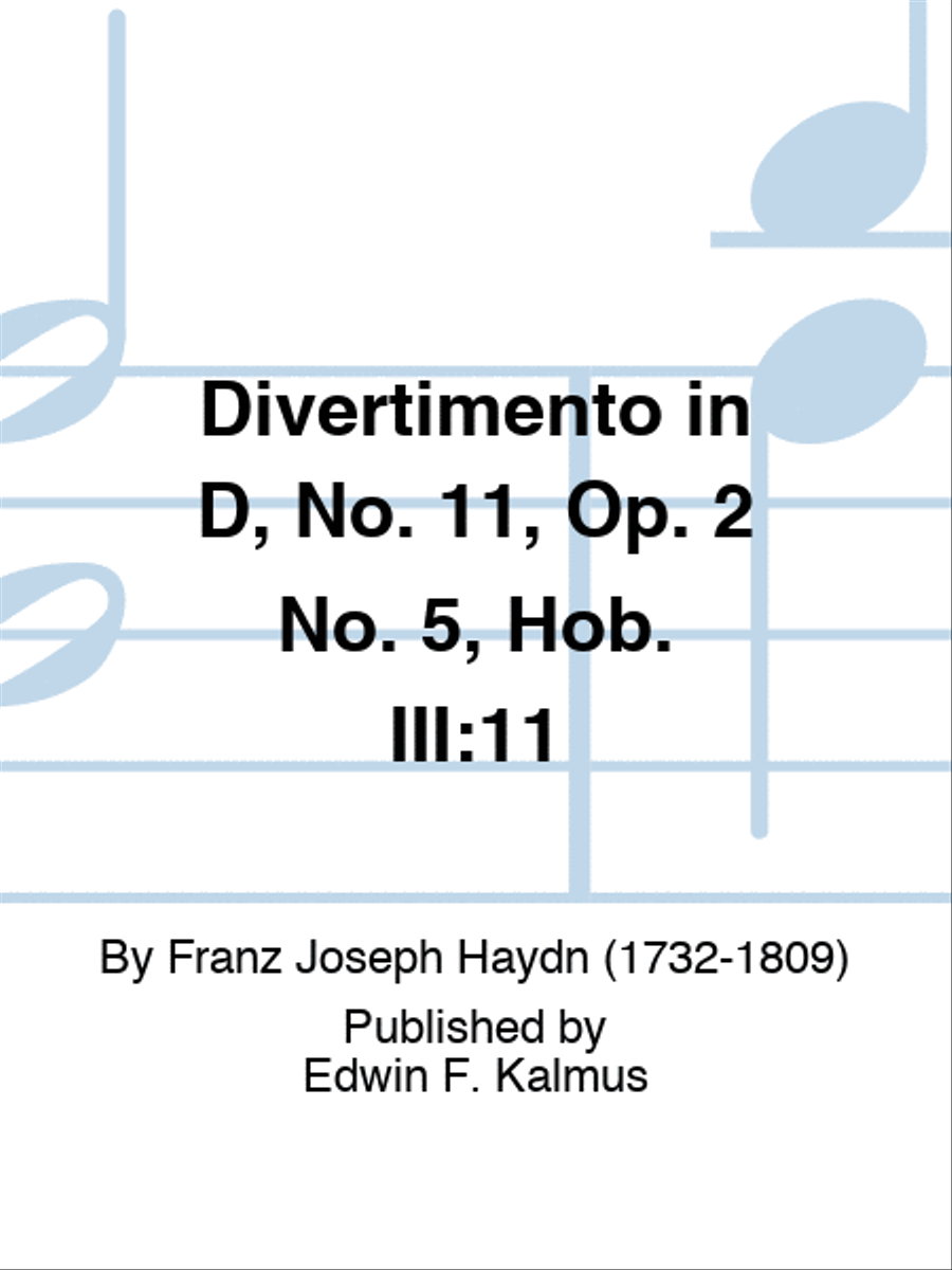 Divertimento in D, No. 11, Op. 2 No. 5, Hob. III:11 Set of Parts scores gallery preview page 1