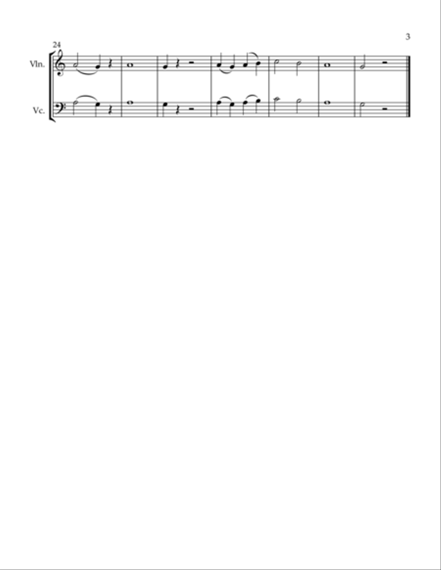 3 Duets In Steps Together Long and Short Brief Conversation String Duet scores gallery preview page 3