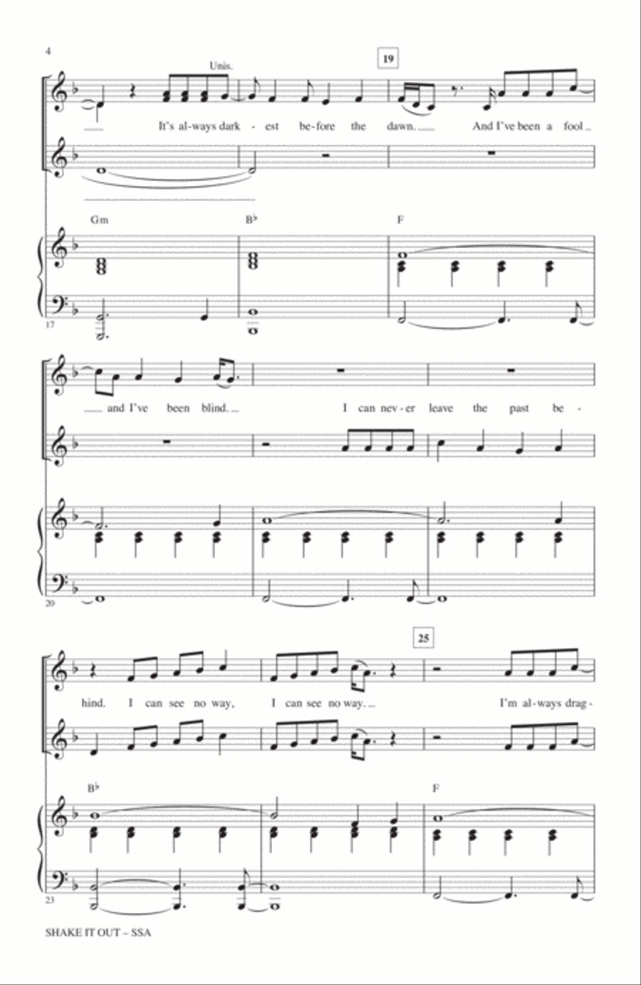 Shake It Out SSA scores gallery preview page 3