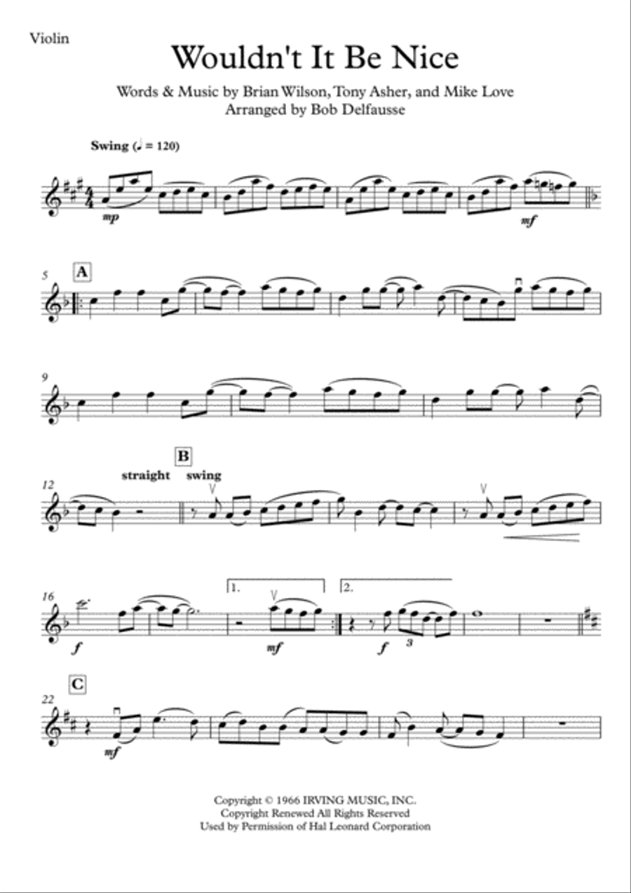 Wouldn't It Be Nice String Trio scores gallery preview page 6
