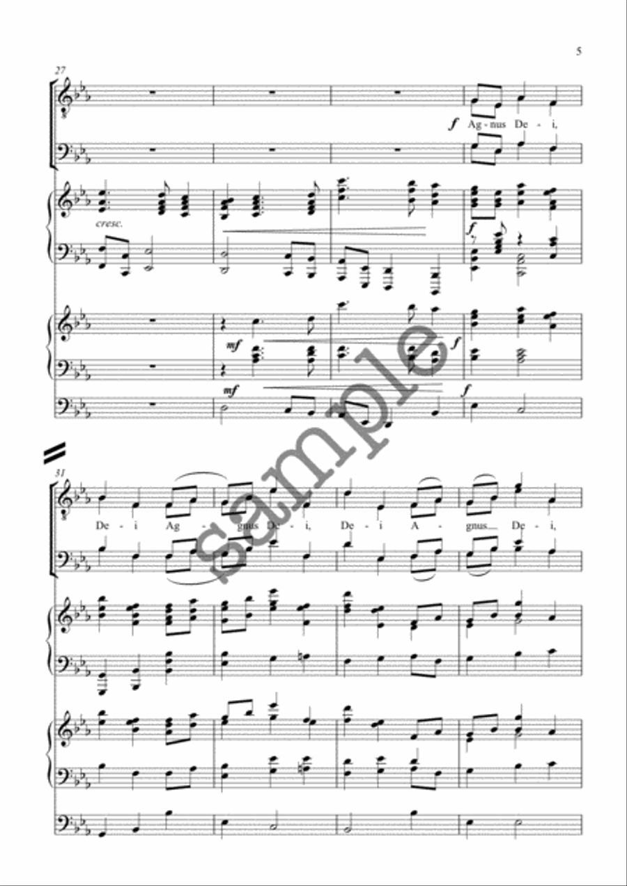 Nimrod (Agnus Dei) TTBB scores gallery preview page 5